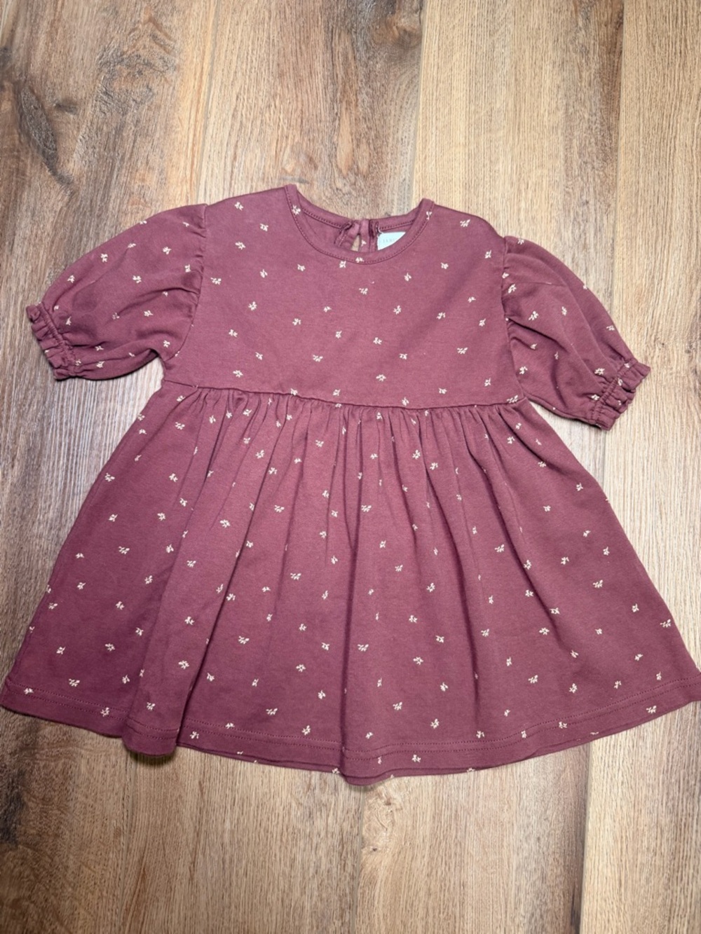 Jamie Kay Penny Dress 3Y Lea Floral Deep Brown Organic Cotton Baby Doll Puff